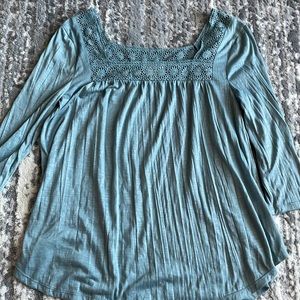 Lace Square Top Blouse